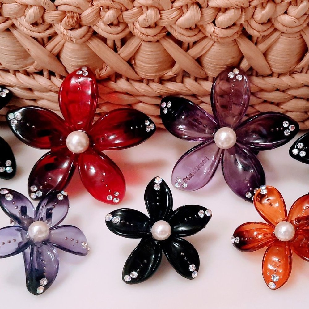 Plumeria Hair Clips